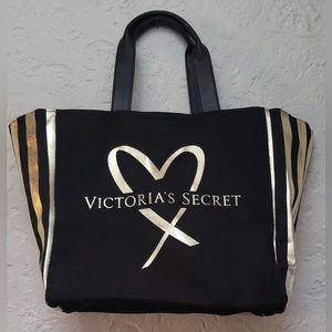 Victoria's Secret Gold & Black Tote Bag